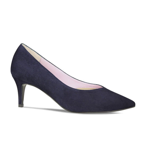 Carmen Navy Suede Dress Shoes for Bunions Sole Bliss