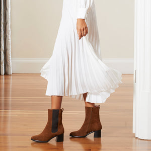 Fern: Tan Suede Boots Sole Bliss