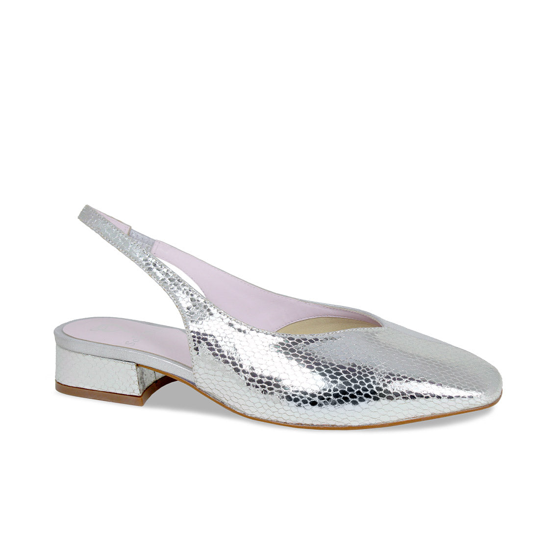 Fleur: Silver Suede & Snake Print Leather
