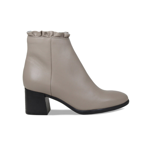 Taupe booties no sales heel