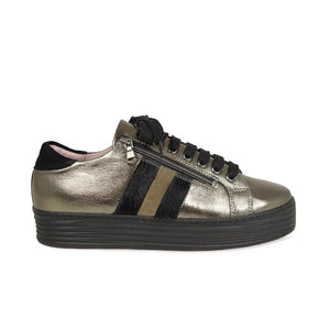 Harley Stripe: Bronze Leather & Luxe Pony Shoes Sole Bliss