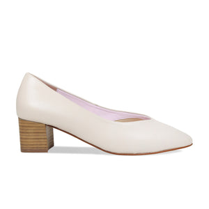 Ingrid: Cream Leather Shoes Sole Bliss