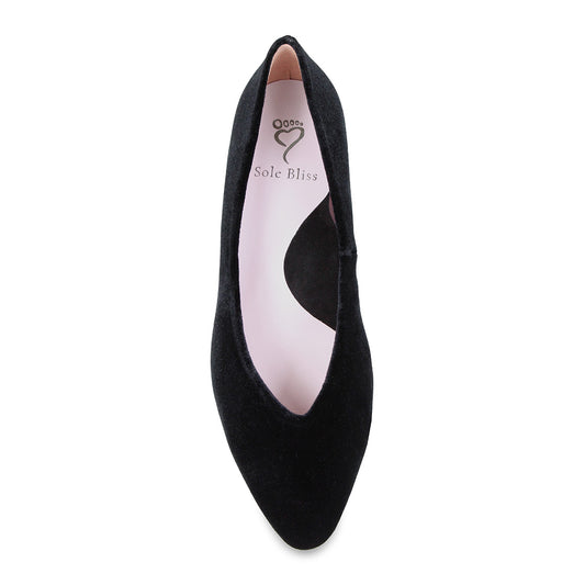 Ingrid-Glitz: Luxe Black Velvet Shoes Sole Bliss