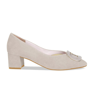 Isabelle: Pale Taupe Suede