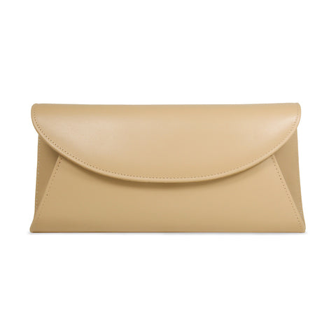 Nude leather clutch discount bag