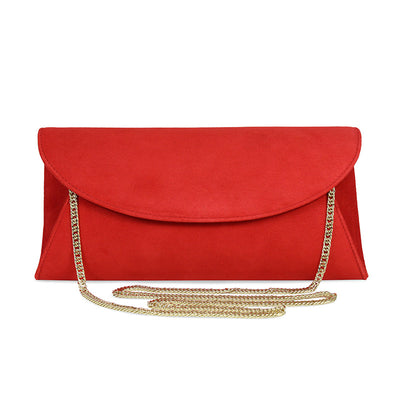 Jenna: Coral Red Suede