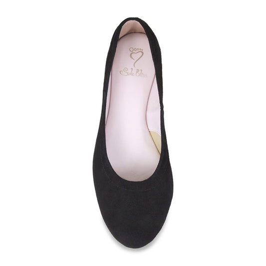Luna: Black Suede Shoes Sole Bliss