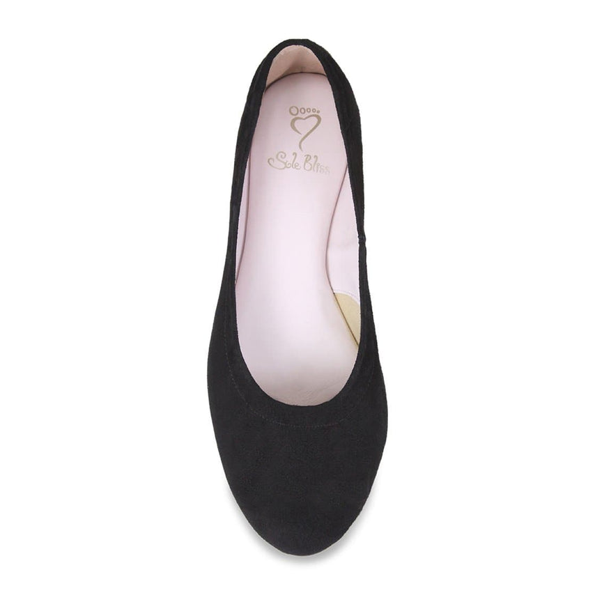 Luna: Black Suede Shoes Sole Bliss