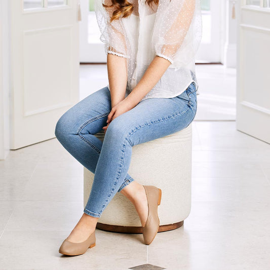 Luna: Soft Taupe Leather Shoes Sole Bliss