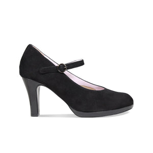 Pandora: Black Suede – High Heels for Bunions – Sole Bliss USA