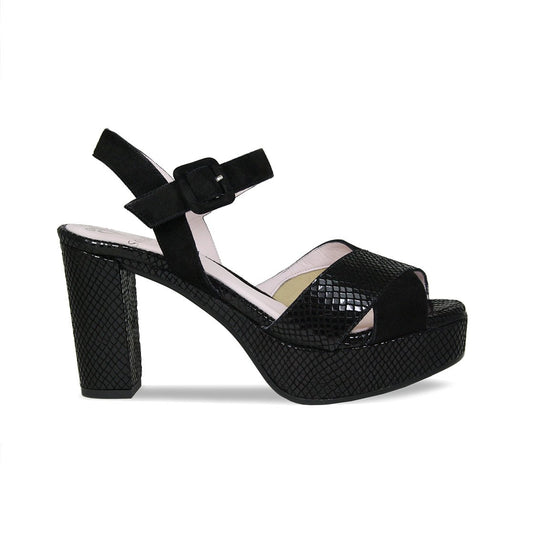 Ruby: Black Suede & Snake Shoes Sole Bliss