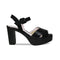 Ruby: Black Suede & Snake Print Leather