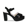 Ruby: Black Suede & Snake Print Leather