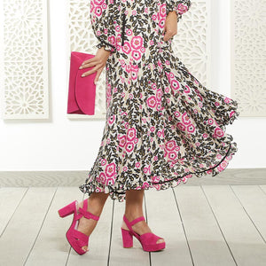 Ruby: Fuchsia Suede Shoes Sole Bliss