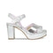 Ruby: Silver Suede & Snake Print Leather