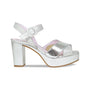 Ruby: Silver Suede & Snake Print Leather