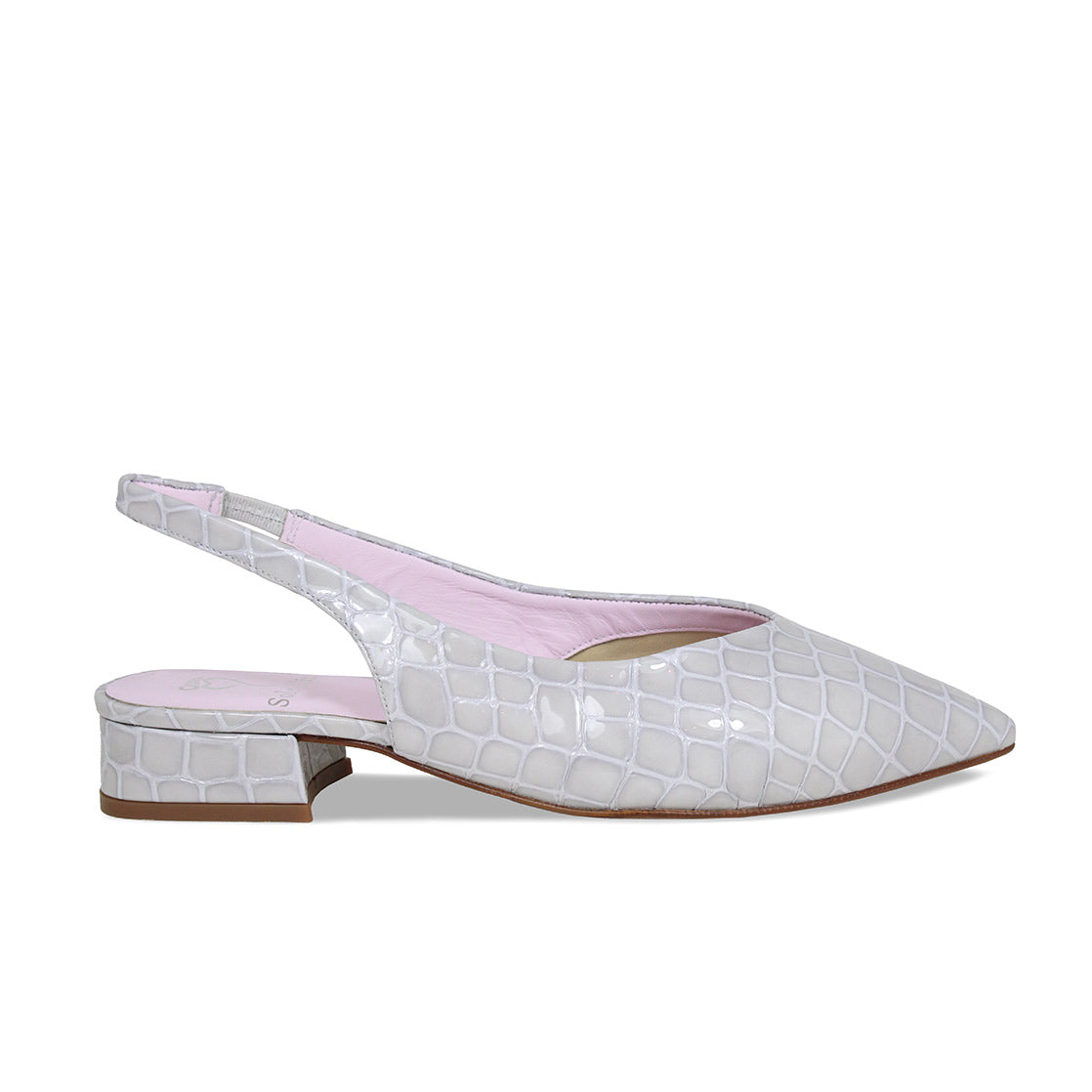 Sienna Pale Croc Patent Leather