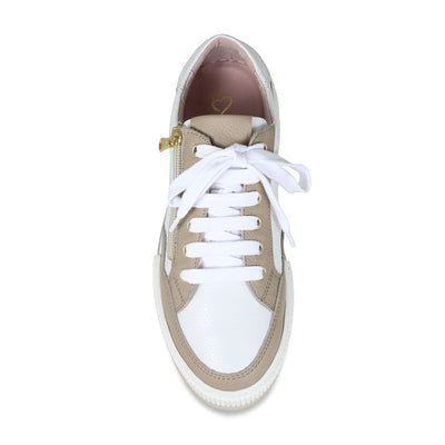 Street: White & Taupe Leather