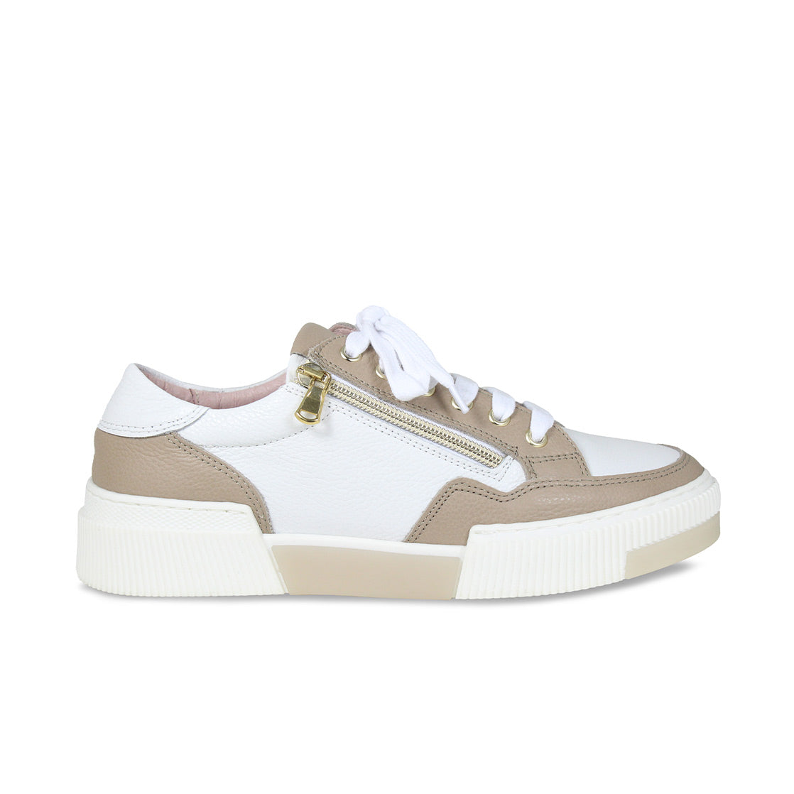 Street: White & Taupe Leather