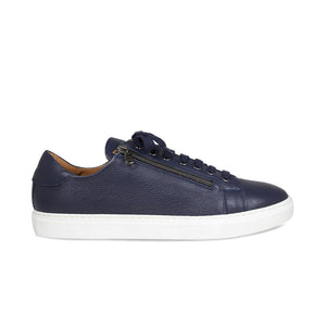 MEN'S Stride: Navy Leather Shoes Sole Bliss