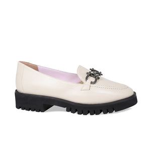 Terri: Ivory Leather Shoes Sole Bliss