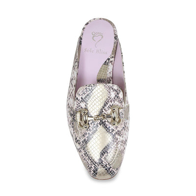 Toni: Metallic Snake Print Leather